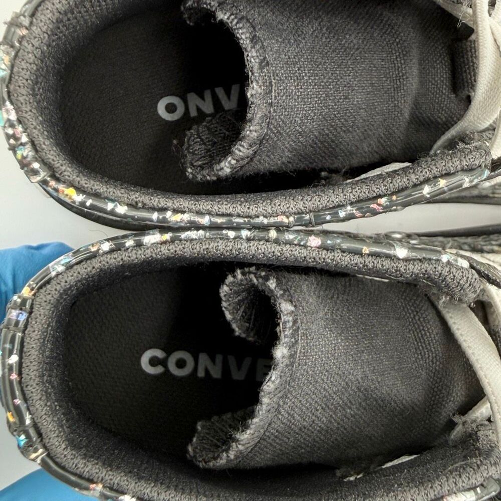 Converse All Star Chuck Taylor Glitter Hook and Loop Slip On Sneakers - US Grade - Picture 10 of 13
